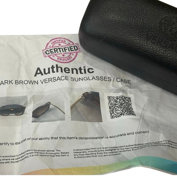 New Versace Y2K Sunglasses Tortoise Gold Medusa & Case Authenticity Certificate - Picture 14 of 16